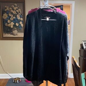 White Stag Classic Black sequin Cardigan